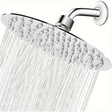 Cabezal De Ducha De Lluvia De 15.24 Cm, Diseño Ultrafino - Cabezal De Ducha Que Aumenta La Presión, Experiencia Increíble, Alta Presión Y Alto Flujo De Acero Inoxidable, Accesorios De Baño Cromados