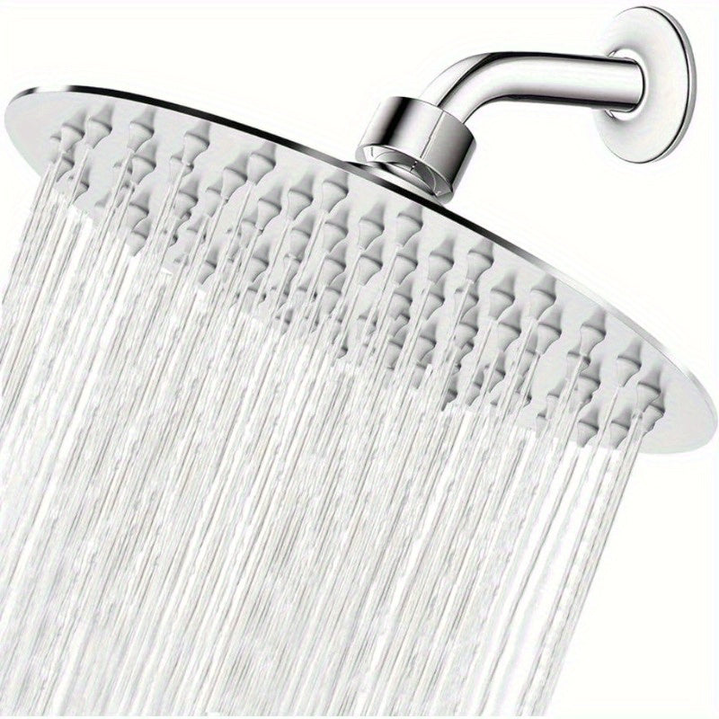 Cabezal De Ducha De Lluvia De 15.24 Cm, Diseño Ultrafino - Cabezal De Ducha Que Aumenta La Presión, Experiencia Increíble, Alta Presión Y Alto Flujo De Acero Inoxidable, Accesorios De Baño Cromados
