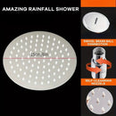 Cabezal De Ducha De Lluvia De 15.24 Cm, Diseño Ultrafino - Cabezal De Ducha Que Aumenta La Presión, Experiencia Increíble, Alta Presión Y Alto Flujo De Acero Inoxidable, Accesorios De Baño Cromados