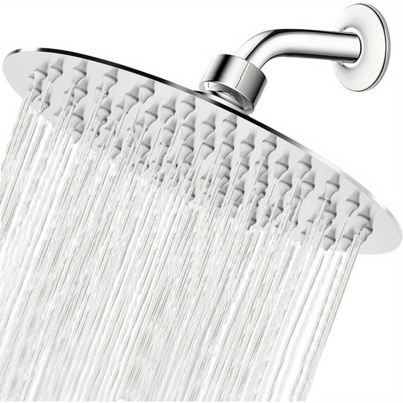 Cabezal De Ducha De Lluvia De 15.24 Cm, Diseño Ultrafino - Cabezal De Ducha Que Aumenta La Presión, Experiencia Increíble, Alta Presión Y Alto Flujo De Acero Inoxidable, Accesorios De Baño Cromados
