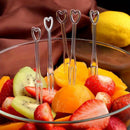 100 piezas de brochetas de frutas desechables transparentes con tenedores pequeños - Envuelto individualmente, perfecto para uso en casa, fiestas y picnics, seguro para alimentos y fácil de limpiar