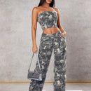 BAE Jeans casuales estilo cargo con tenido anudado para Conjuntos de primavera y como prenda inferior para el verano
