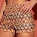 WYWH Shorts ultra transparentes para cintura baja de vacaciones casuales de festival de musica bohemia