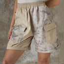 EZwear Shorts De Estilo De Carga De Parche De Camuflaje Para Damas