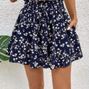 LUNE Shorts De Bolsa De Papel De Talle Alto Con Estampado Floral Para Mujer