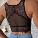 Ropa Interior Sexy Y Comoda De Encaje Con Cuello Redondo Para Mujeres