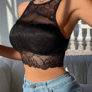 Ropa Interior Sexy Y Comoda De Encaje Con Cuello Redondo Para Mujeres
