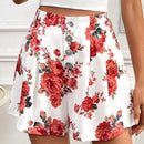 Frenchy Pantalones Cortos Con Pliegues Y Estampado De Flores Para Mujer