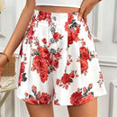 Frenchy Pantalones Cortos Con Pliegues Y Estampado De Flores Para Mujer