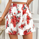 Frenchy Pantalones Cortos Con Pliegues Y Estampado De Flores Para Mujer