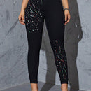 Pantalones ajustados a la tecnologia de pintura en spray para mujer con pierna estrecha
