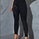 Pantalones ajustados a la tecnologia de pintura en spray para mujer con pierna estrecha