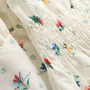 Dazy Designer Blusa Con Mangas De Hoja De Loto Y Estampado Floral Para Mujer
