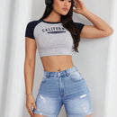 Shorts Vaqueros De Corte Slim Con Efecto Desgastado Y Lavado Y Bolsillos Diagonales