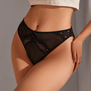Tanga Transpirable De Encaje De Parches