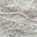 Conjunto De Lenceria Sexy De Malla De Mariposa Con Estampado Floral