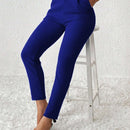 PETITE Pantalones De Mujer Solidos Con Corte Conico Para Primavera