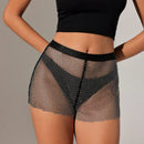 BAE Shorts Intricados Para Mujeres Decorados Con Pedreria Y Elaborados En Perspectiva