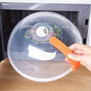1pieza Cubierta de comida transparente para microondas, a prueba de aceite y salpicaduras, ventilación de vapor, fácil de agarrar, adecuada para hornos de microondas y suministros de cocina