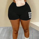 Slayr Shorts Con Estampado De Letras Y Cintura Elastica Para Mujer