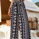 VCAY Pantalones Rectos Casuales Con Impresion De Gato Y Bolsillos Diagonales