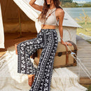 VCAY Pantalones Rectos Casuales Con Impresion De Gato Y Bolsillos Diagonales