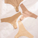 4 piezas set tanga invisible unicolor