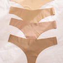 4 piezas set tanga invisible unicolor