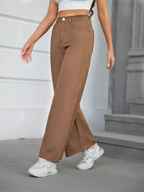 Tall Jeans De Pierna Ancha De Cintura Alta