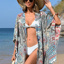 VCAY Camisa Estilo Resort Con Impresion De Paisley, Corte Holgado Con Abertura Lateral, Estilo Bohemio