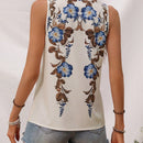 LUNE Blusa Sin Mangas De Estampado Floral Para Mujer