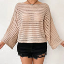 VCAY Jersey De Punto Con Cuello Asimetrico Y Huecos Para Mujer