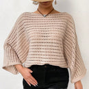 VCAY Jersey De Punto Con Cuello Asimetrico Y Huecos Para Mujer