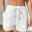 Shorts Casuales Texturizados Con Cintura Con Cordon