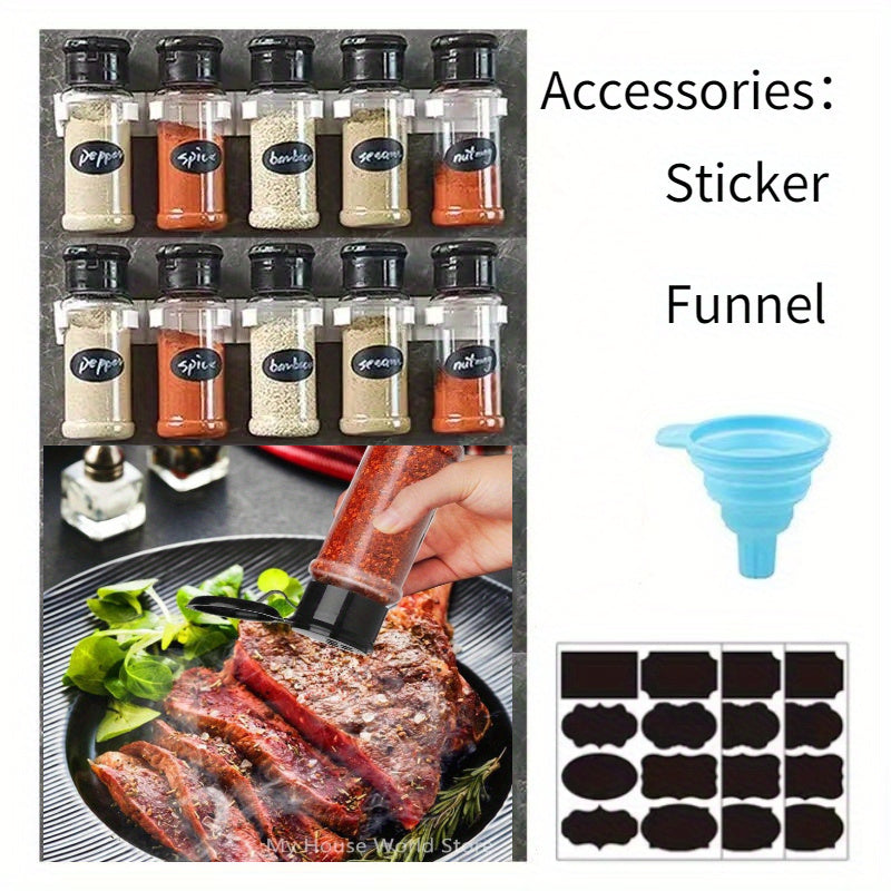 8/16 frascos para especias, botes para condimentos de barbacoa, saleros y pimenteros, dispensador de condimentos, accesorios de cocina