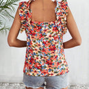 Frenchy Blusa Con Cuello Cuadrado De Impresion Floral Para Mujeres