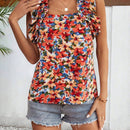 Frenchy Blusa Con Cuello Cuadrado De Impresion Floral Para Mujeres