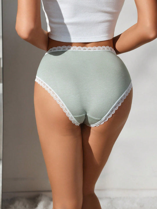 Pantis Con Encaje Y Bordado Para Mujer