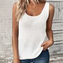 LUNE Chaleco De Sueter Casual De Cuello Redondo De Color Solido