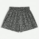 WYWH Pantalones Cortos Con Dobladillo Con Volantes Y Cintura Elastica Con Estampado Floral Para Mujer