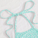 WYWH Pequena Camiseta Sin Espalda Con Cuello Halter Y Estampado Floral