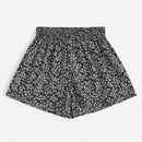 WYWH Pantalones Cortos Con Dobladillo Con Volantes Y Cintura Elastica Con Estampado Floral Para Mujer
