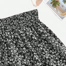 WYWH Pantalones Cortos Con Dobladillo Con Volantes Y Cintura Elastica Con Estampado Floral Para Mujer