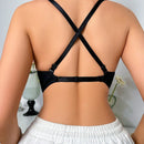 Sujetador De Copa Moldeada Con Refuerzo De Color Solido Para Mujeres, Disponible En Multiples Estilos