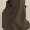 Ezwear sudadera con capucha de manga larga informal con estampado de letra, hombros caidos y cordon, para otono