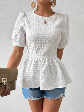 Top Con Diseno De Lazo Trasero Al Estilo Frances