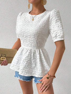 Top Con Diseno De Lazo Trasero Al Estilo Frances