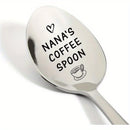 1/2/4 piezas, cuchara de café Nana grabada, cuchara de acero inoxidable para amantes del café, regalos para Nana Abuela, cuchara de café Nana, regalos para cumpleaños, Día de la Madre, Navidad.