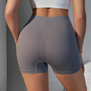 Shorts Boxer De Punto Acanalado Con unicolor Para Mujer