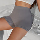 Shorts Boxer De Punto Acanalado Con unicolor Para Mujer